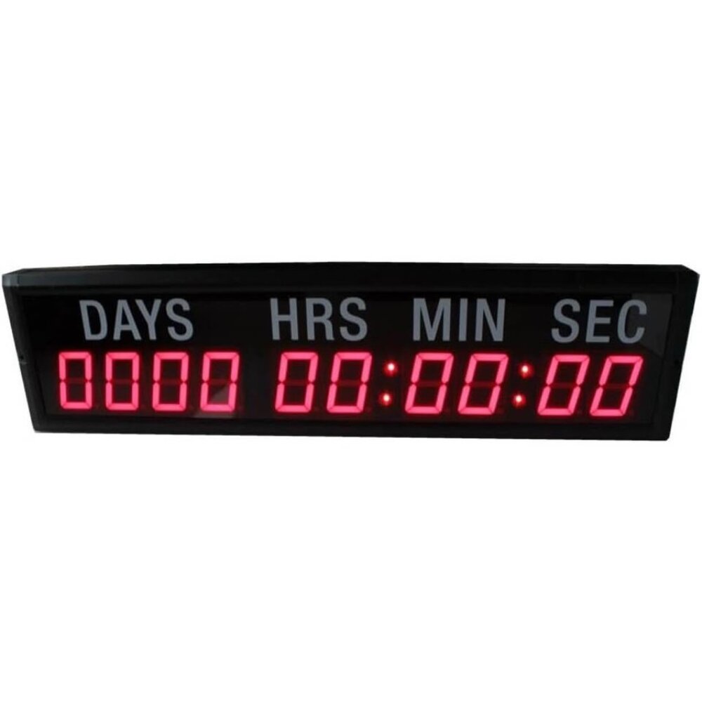 NEW! LED Timer Countdown/up Wall Mounted CLOCK with Days Hrs Min Secs -10 Digits